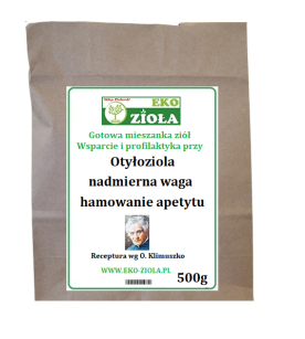 Wsparcie i profilaktyka przy - Otyłoziola, Dieta, Nadmierna waga - zestaw mieszanki ziół wg Klimuszko 550g