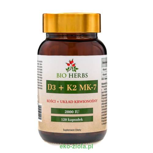 Bio Herbs Witamina D3 + K2 MK7 120kaps