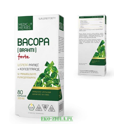 Medica Herbs Bacopa (Brahmi) Forte 200mg 80kaps