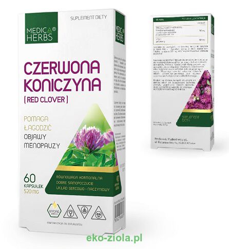 Medica Herbs Czerwona koniczyna (red clover) 520mg 60kaps