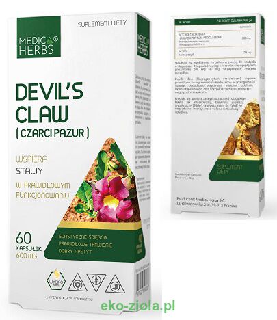 Medica Herbs Devil’s claw (czarci pazur) 600mg 60kaps