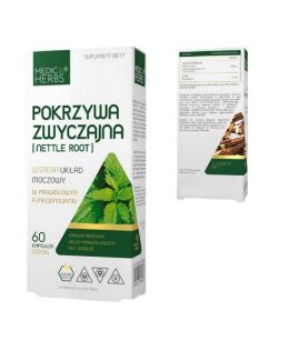 Medica Herbs Pokrzywa zwyczajna korzeń (Nettle Root) 520mg 60kaps