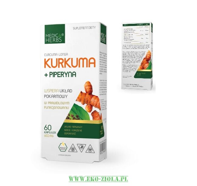Medica Herbs Kurkuma + piperyna 602mg 60kaps