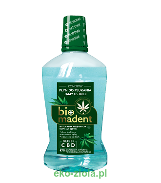 BioMadent Nutka Płyn do płukania jamy ustnej Konopny z olejkiem CBD 500ml