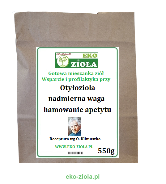 Aromatika Wsparcie i profilaktyka przy Otyłoziola, redukcja wagi, odchudzanie -mieszanka ziół wg Klimuszko 550g