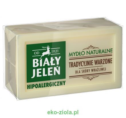 Biały Jeleń Mydło szare naturalne w kostce 150g