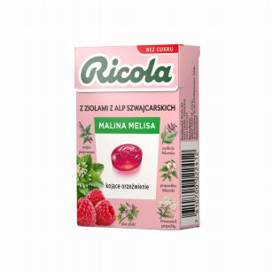 Ricola Szwajcarskie Cukierki Malina melisa B/C 27,5g