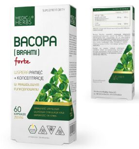 Medica Herbs Bacopa FORTE (Brahmi) 250mg 60kaps