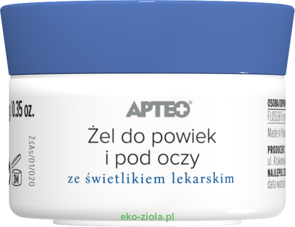 Apteo Żel do powiek i pod oczy ze świetlikiem lekarskim 10g