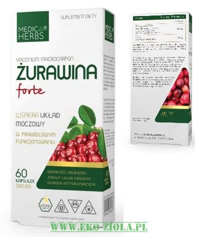 Medica Herbs Żurawina forte 380mg 60kaps