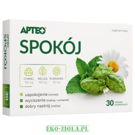 Apteo Spokój (melisa, chmiel, rumianek) 30tabl