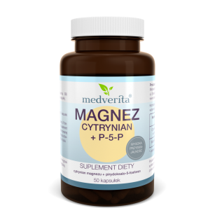 Medverita Magnez cytrynian + P-5-P (wit. B6) 50kaps