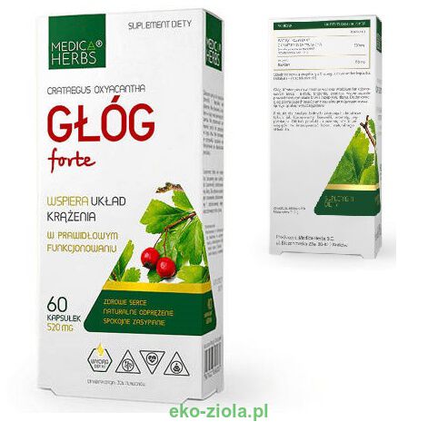 Medica Herbs Głóg forte 520mg 60kaps