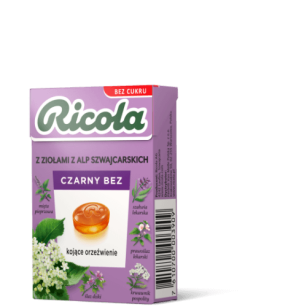 Ricola Szwajcarskie cukierki ziołowe Bez Czarny bez cukru 27,5g