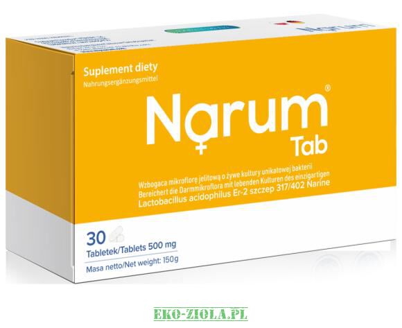 Narum tab 500mg 30tab (żółty)