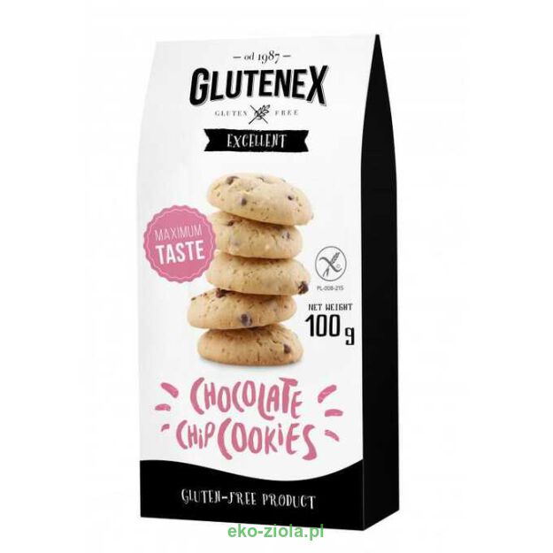 Glutenex Ciastka z kawałkami czekolady 130g