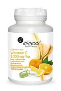 Aliness Witamina C 1000mg Plus rutyna, acerola, bioflawonoidy cytrusowe 100kaps