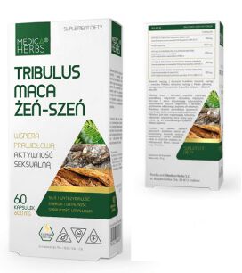 Medica Herbs Tribulus Maca Żeń-szeń 600mg 60kaps