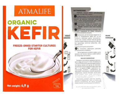 Sun&Food KEFIR organic bakterie liofilizowane do wytwarzania kefiru (wg dr Kempisty)