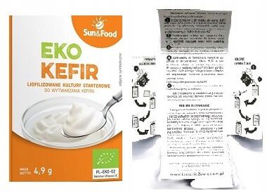 Sun&Food EKO KEFIR liofilizowany, Bakterie do wytwarzania jogurtu (wg dr Kempisty)