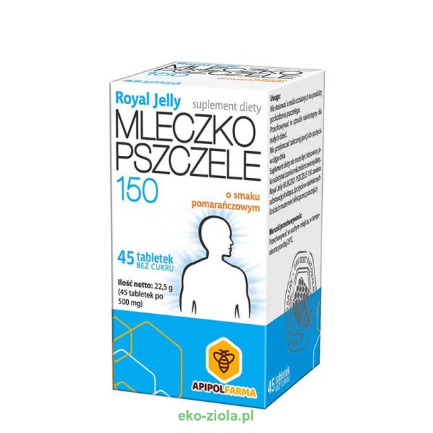 Farmina Mleczko Pszczele 150 45tab B/C Royal Jelly (o smaku pomarańczy)