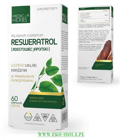 Medica Herbs Resweratrol (rdestowiec japoński) 500mg 60kaps