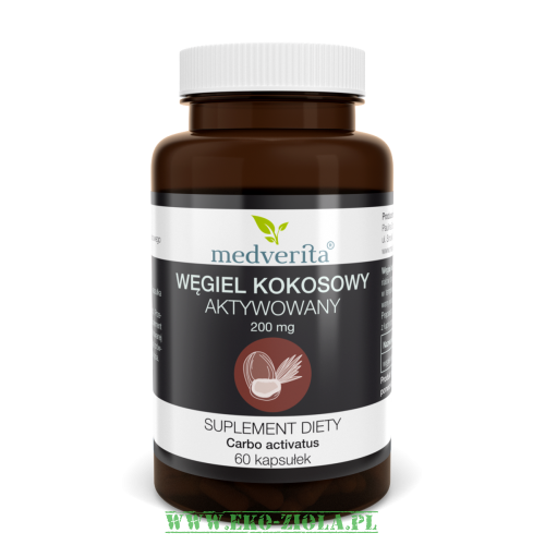 Medverita Węgiel aktywny 200mg 60kaps