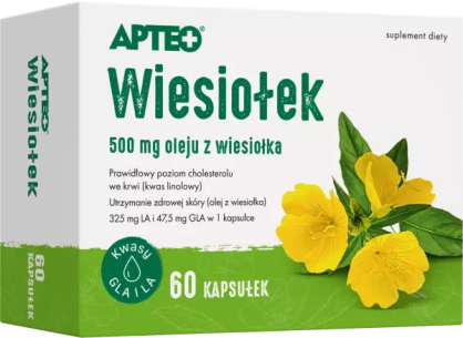 Apteo Olej z wiesiołka - Wiesiołek 500mg 60kaps