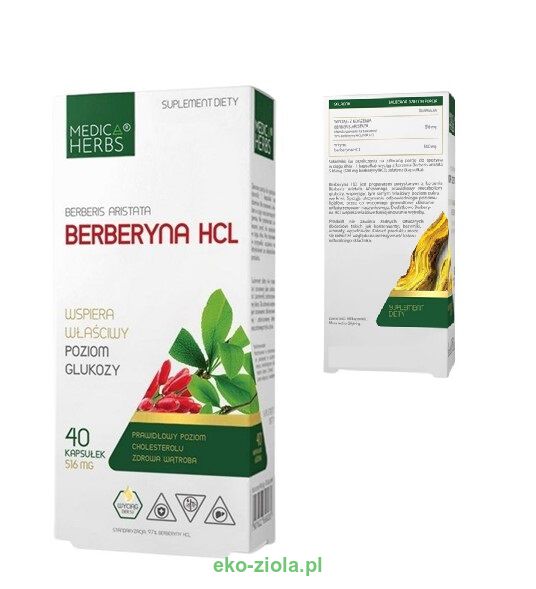 Medica Herbs Berberyna HCl 516mg 40kaps