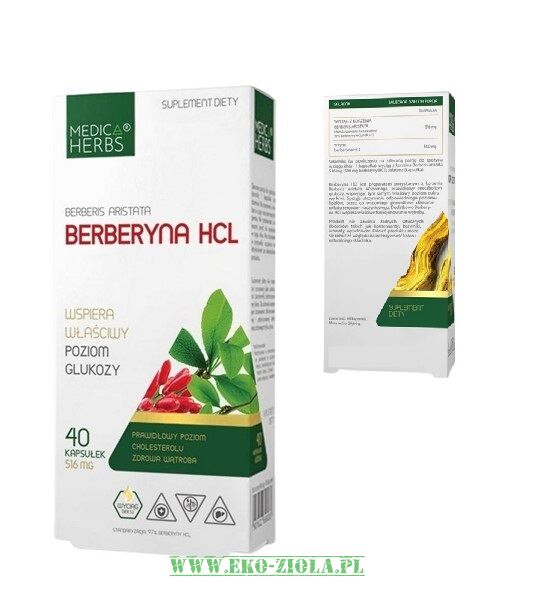 Medica Herbs Berberyna HCl 516mg 40kaps