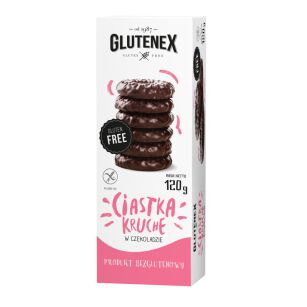 Glutenex Ciastka kruche w czekoladzie (różowe) bez glutenu 120g