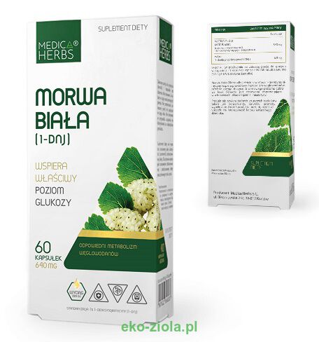 Medica Herbs Morwa Biała 640mg 60kaps,