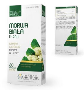 Medica Herbs Morwa Biała 640mg 60kaps,