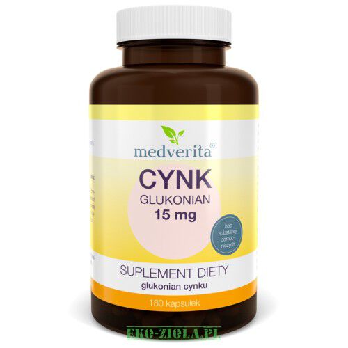 Medverita Cynk Glukonian 15mg 180kaps
