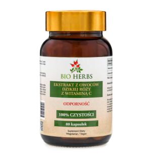 Bio Herbs Witamina C z Ekstraktem z Dzikiej Roży 650 mg - 80 kapsułek