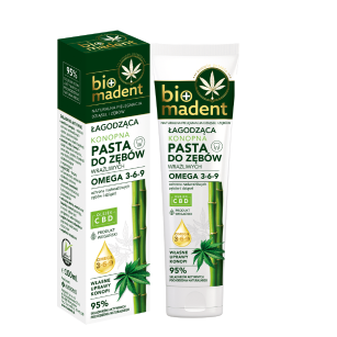 Bio Madent Konopna Łagodząca pasta do zębów - Wrażliwe zęby 100ml, Nutka