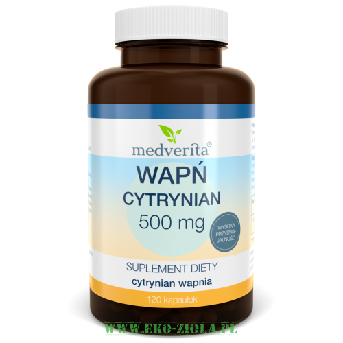 Medverita Wapń cytrynian 500mg 120kaps