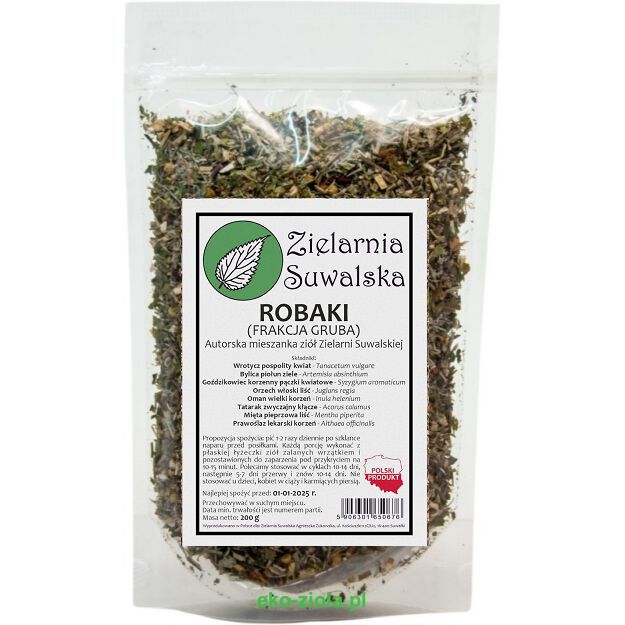 Zielarnia Suwalska mieszanka wg Klimuszko - Robaki (frakcja gruba) 200g