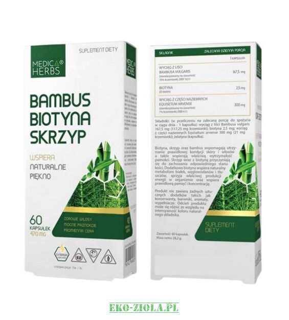 Medica Herbs Bambus Biotyna Skrzyp 470mg  60 kaps