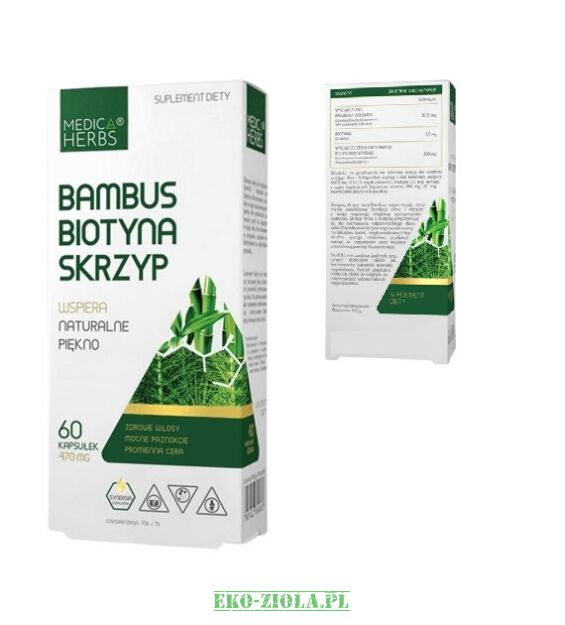 Medica Herbs Bambus + Biotyna + Skrzyp 470mg  60 kaps
