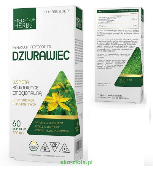 Medica Herbs Dziurawiec 400mg 60kaps,