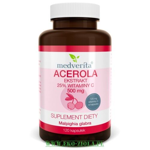 Medverita Acerola (ekstrakt 25% witaminy C 500mg) 120kaps