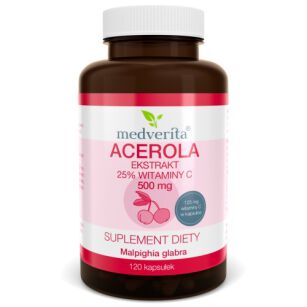 Medverita Acerola (ekstrakt 25% witaminy C 500mg) 120kaps