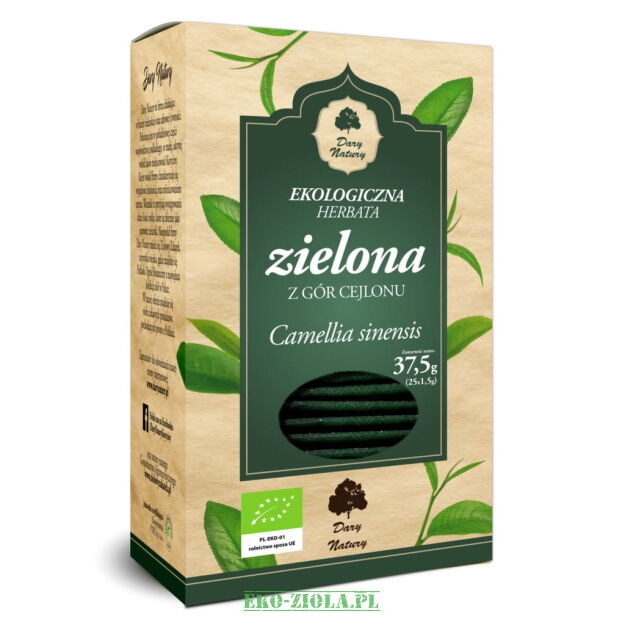 Dary Natury herbata Zielona Cejlońska EKO 25x1,5g