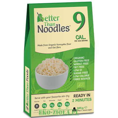 Better Than Foods Makaron Konjac Noodle bezglutenowy BIO 385g (zielony)