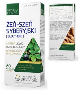 Medica Herbs Żeń-Szeń syberyjski (Eleuthero) 400mg 60kaps