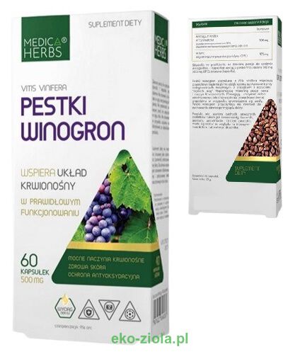 Medica Herbs OPC Pestki Winogron 500mg 60kaps