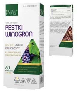 OPC Pestki Winogron 500mg 60kaps, Medica Herbs