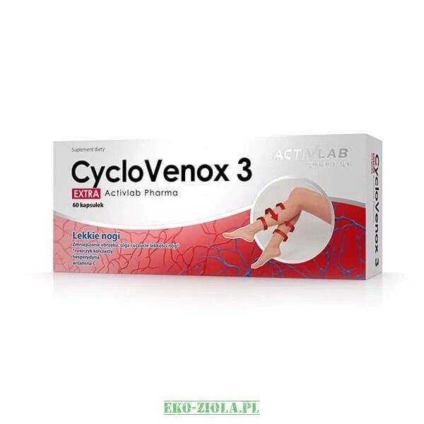 ActivLab CycloVenox 3 Extra z ekstraktem z ruszczyka i witaminą C, 60kaps