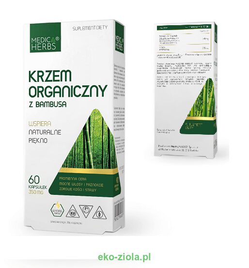 Medica Herbs Krzem organiczny z bambusa 350mg 60kaps